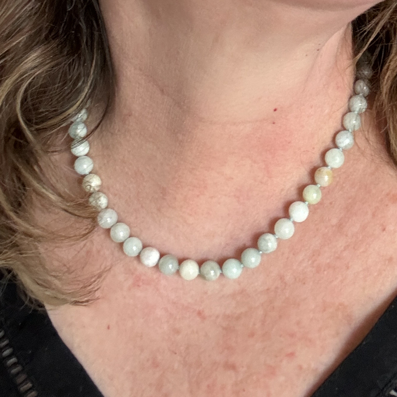 Dawn - Aquamarine Beaded Necklace
