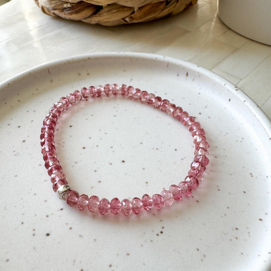Shimmer - Pink Glass Bracelet