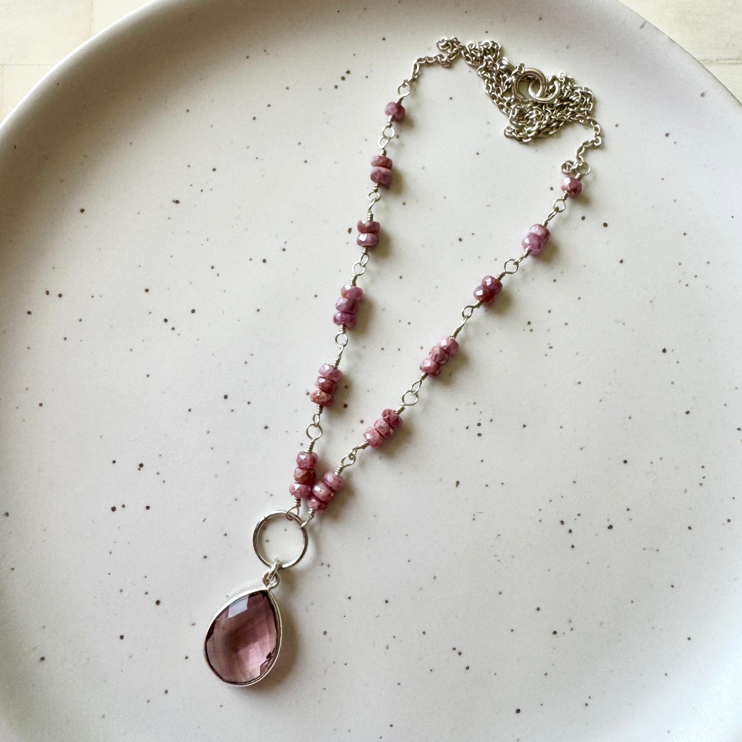 Enchanted - Pink Sapphire and Morganite Necklace
