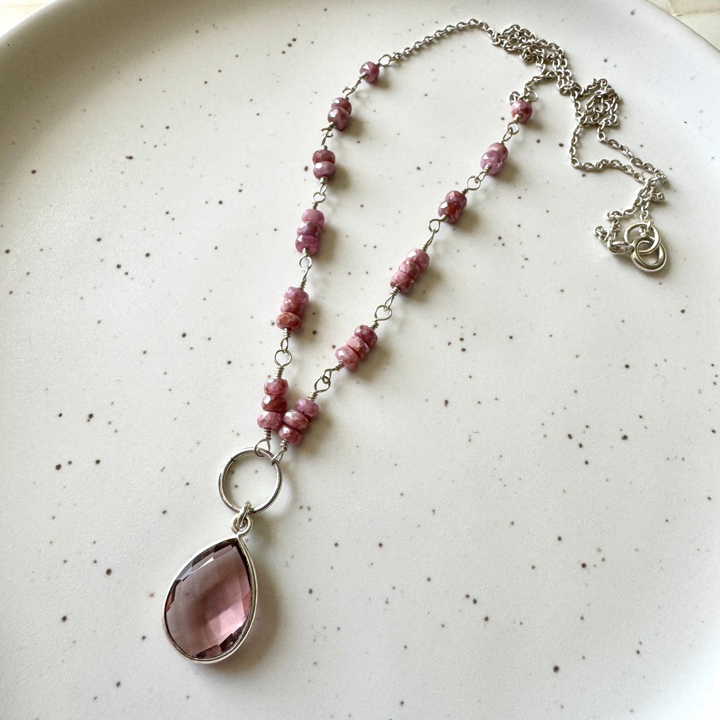 Enchanted - Pink Sapphire and Morganite Necklace
