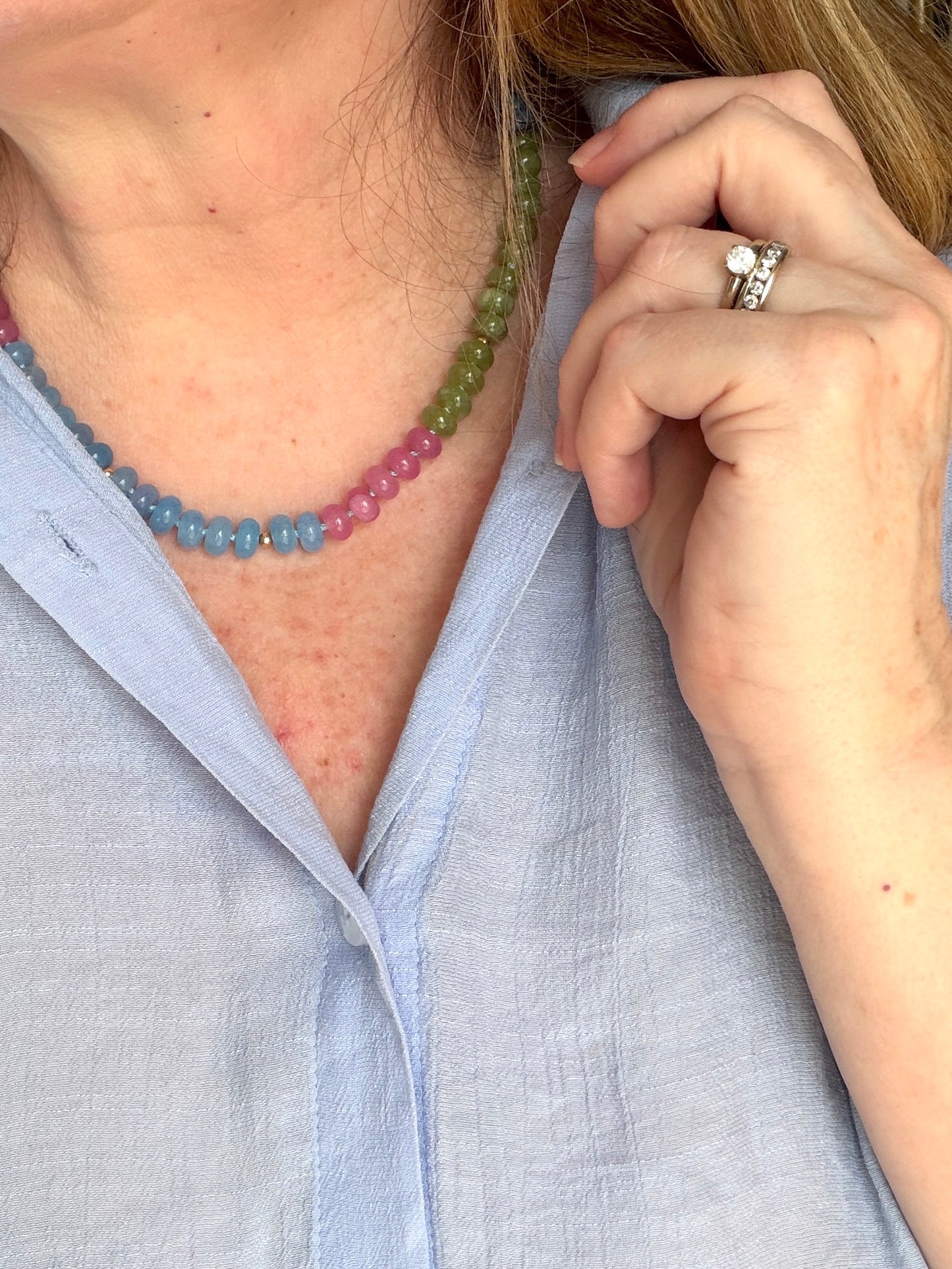 Wildflower Garden - Jade Necklace