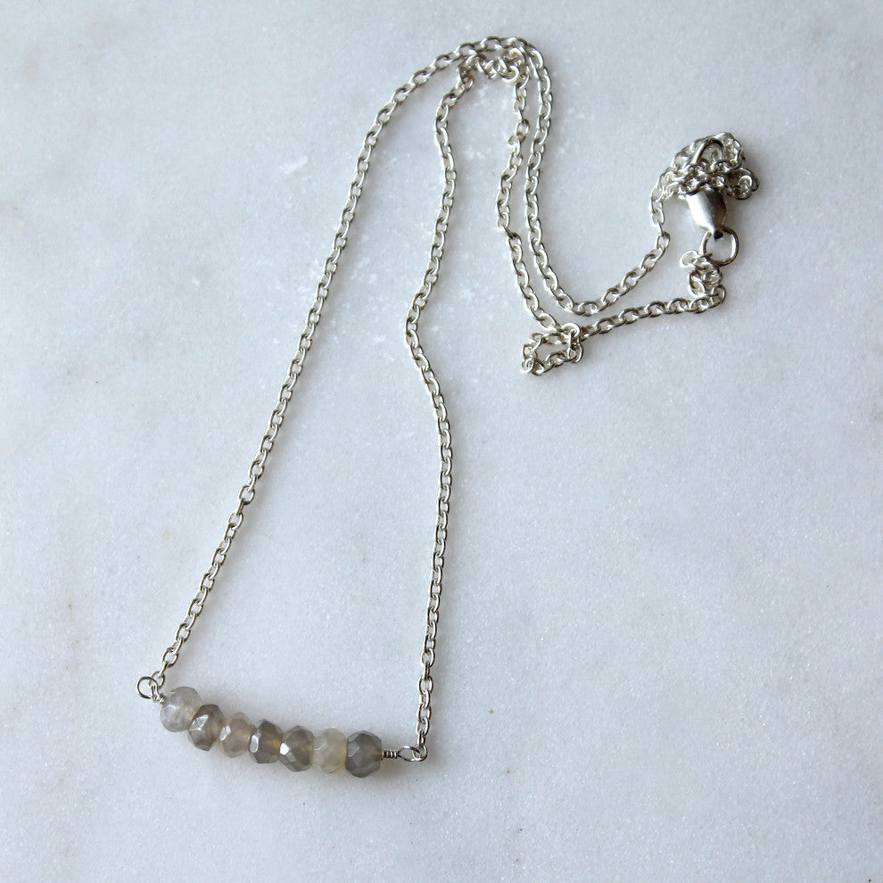 sterling silver gemstone necklace handmade