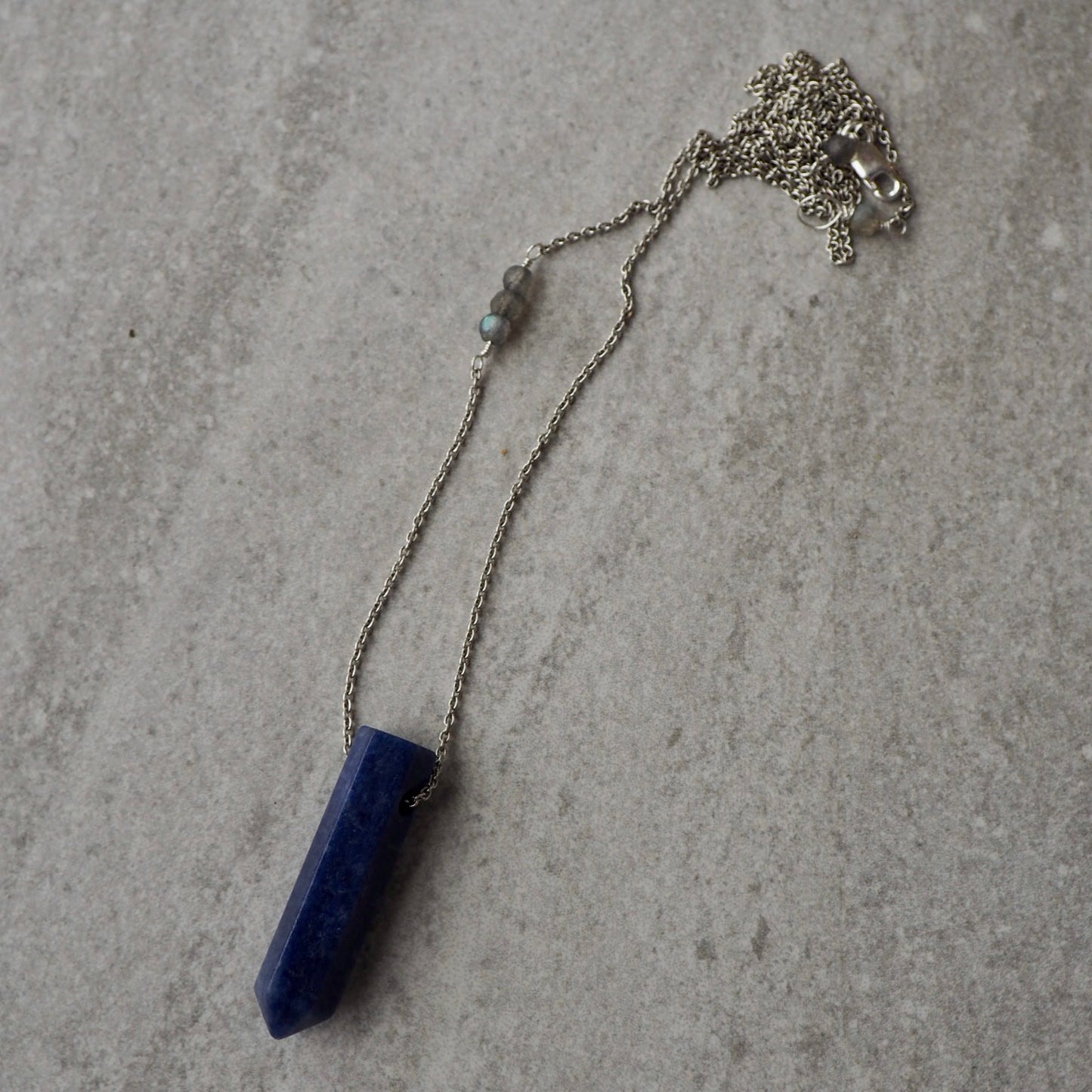 Solitaire Gemstone Pendant on Sterling Silver by Wallis Designs