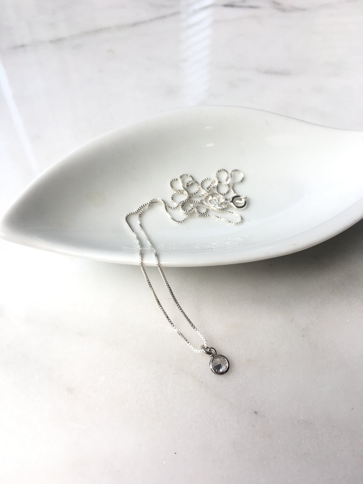 Tiny Dot Cubic Zirconia Necklace