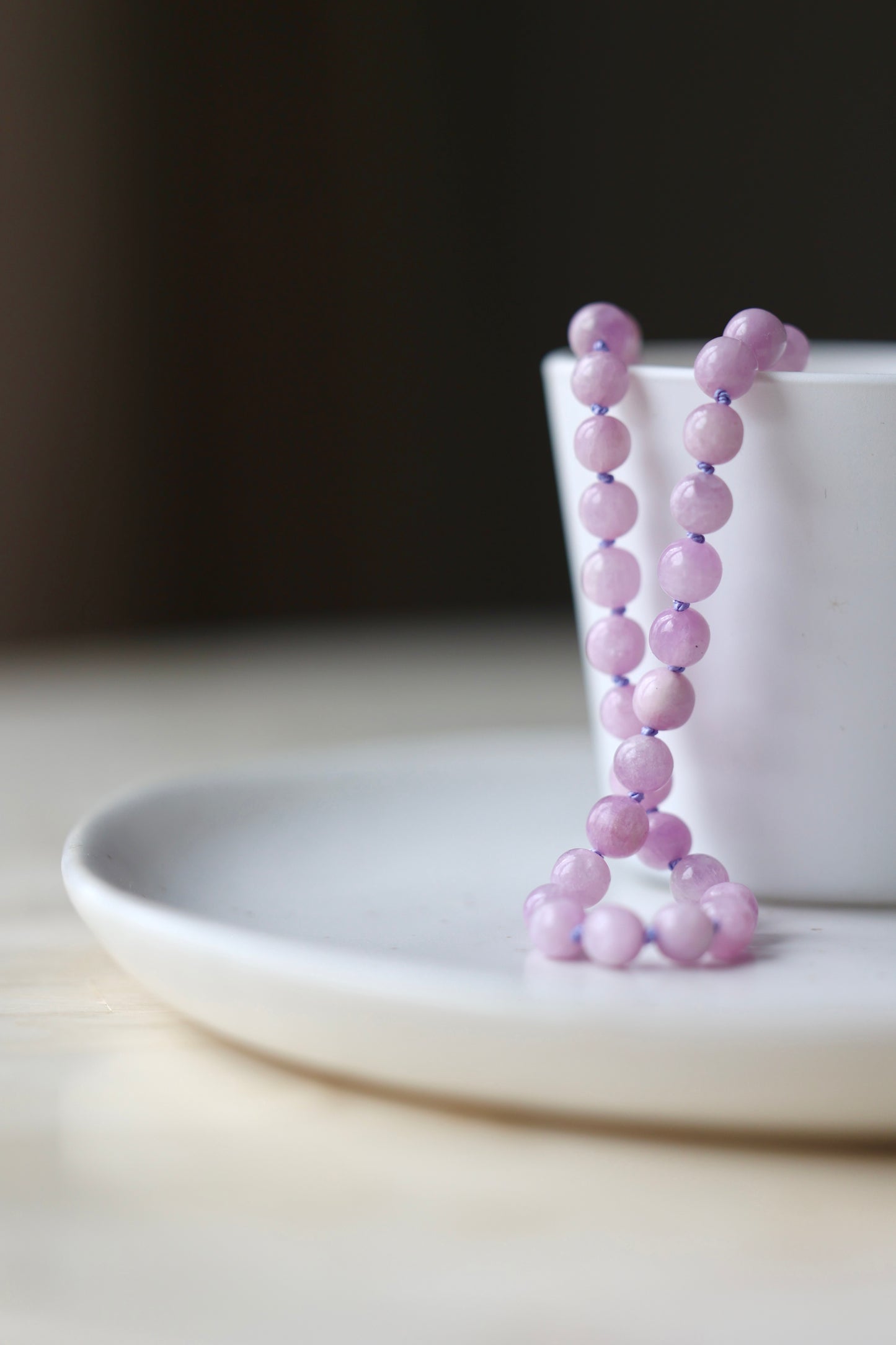 Purple Kunzite Beaded Necklace