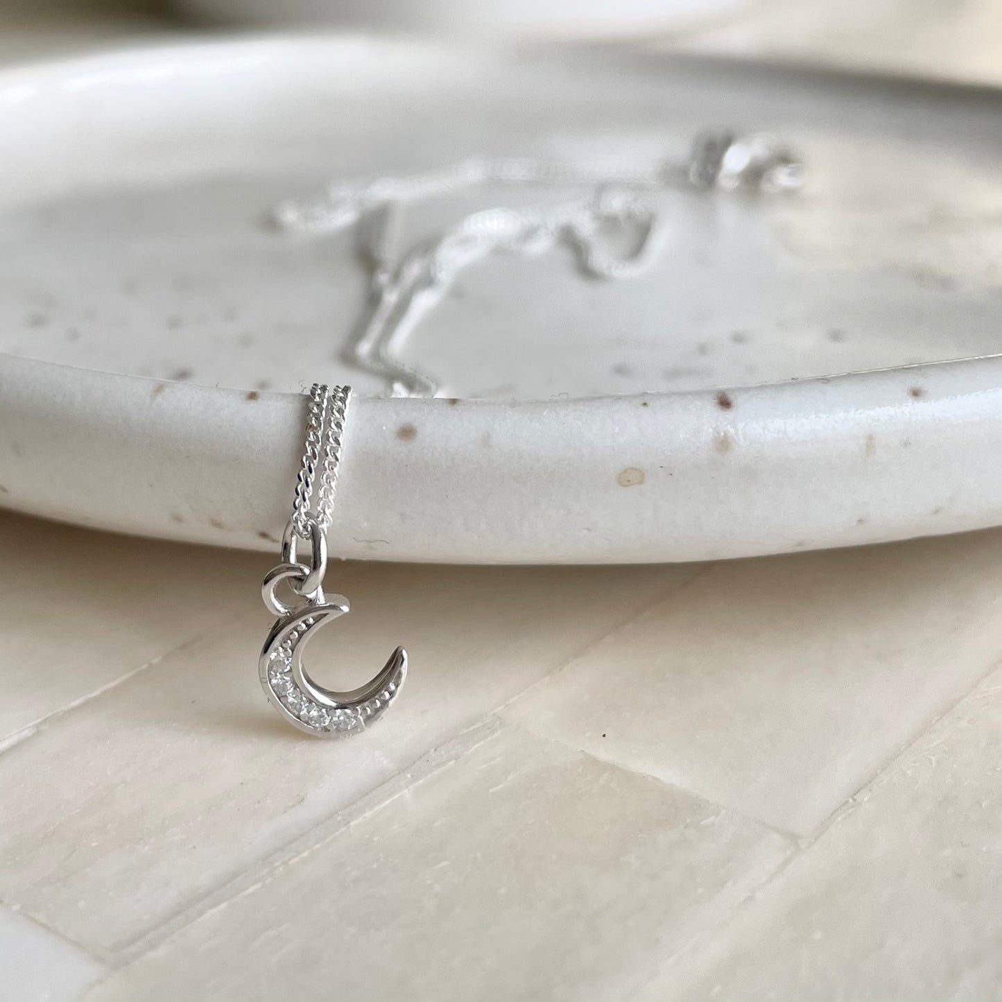 Tiny Moon Necklace
