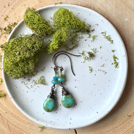 Moss - Turquoise Green Earrings