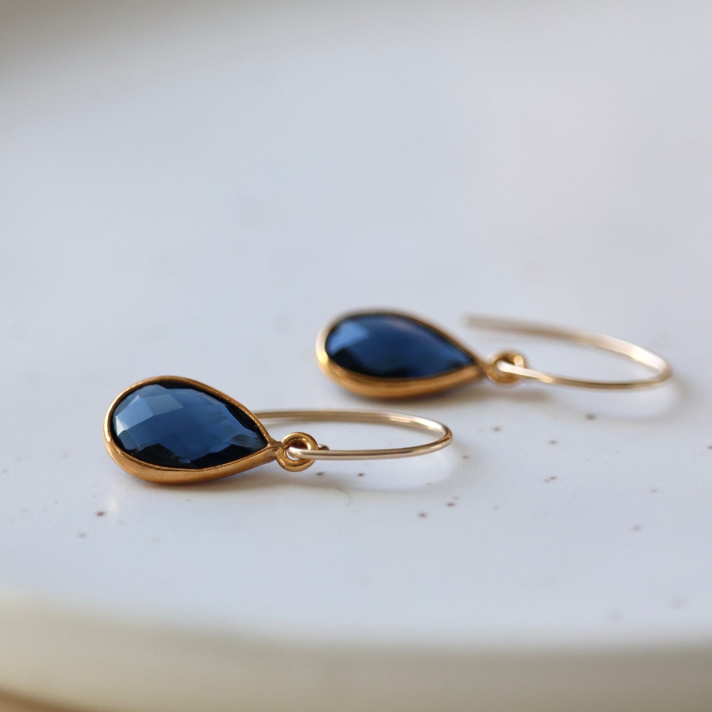 Sapphire Blue Teardrop Earrings
