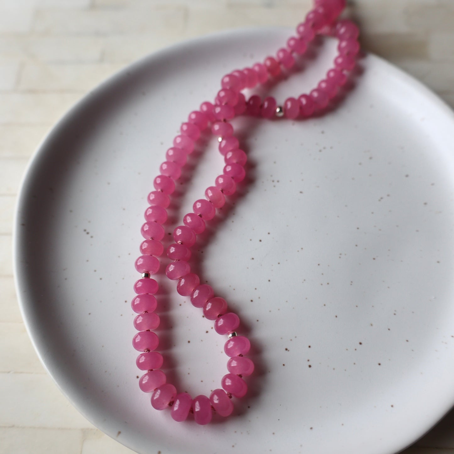 Pink Petals - Jade Necklace