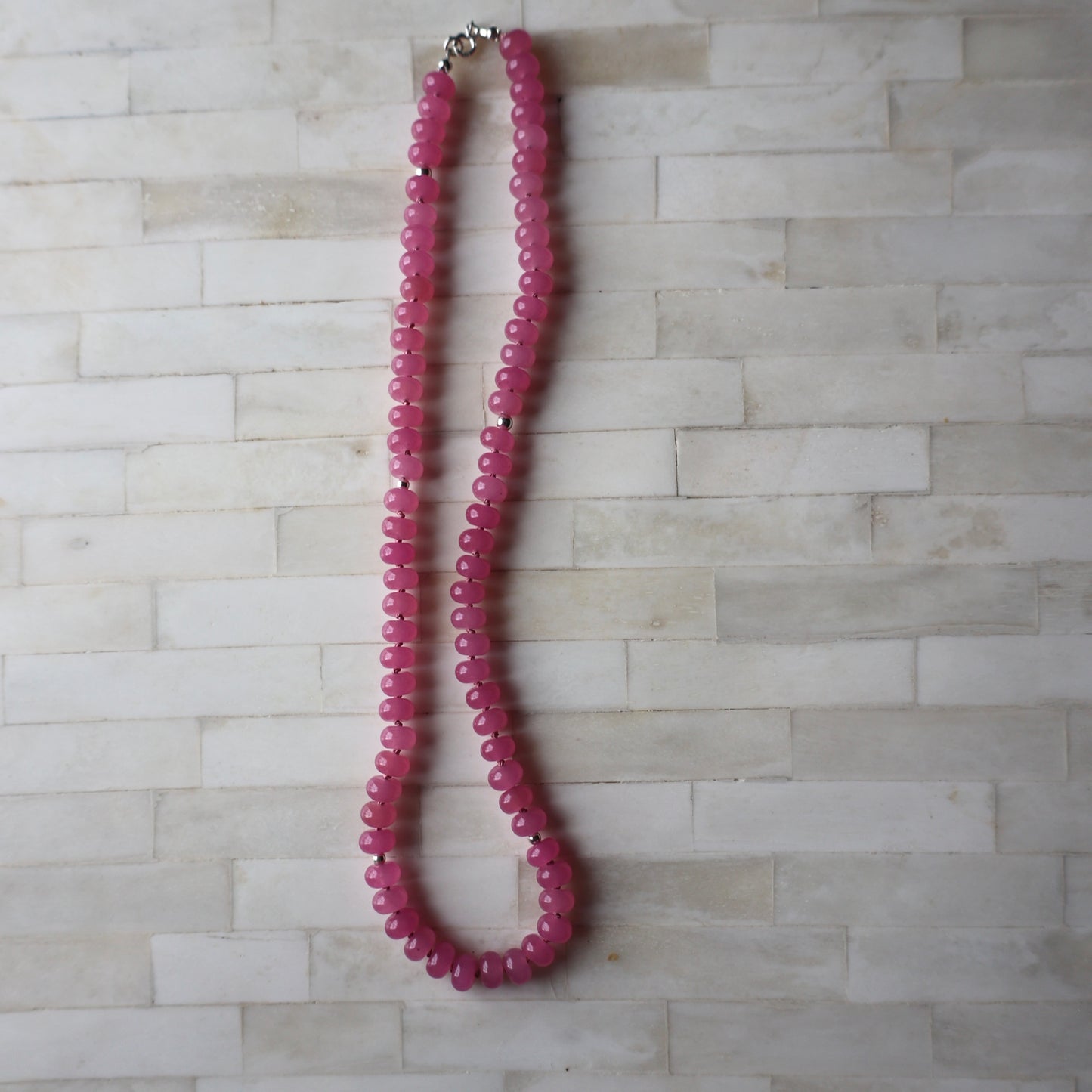 Pink Petals - Jade Necklace