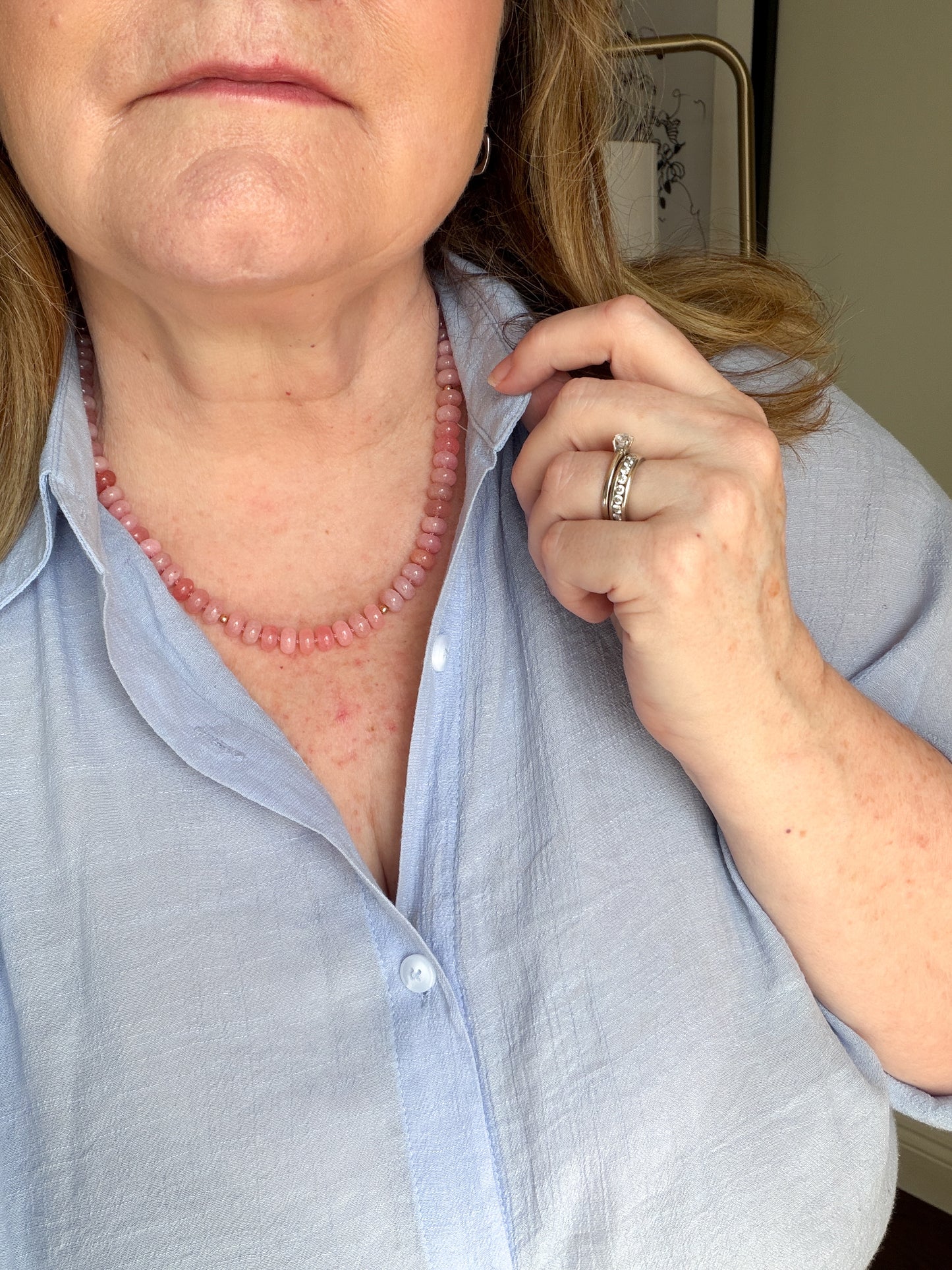 Pink Grapefruit Sorbet - Jade Necklace