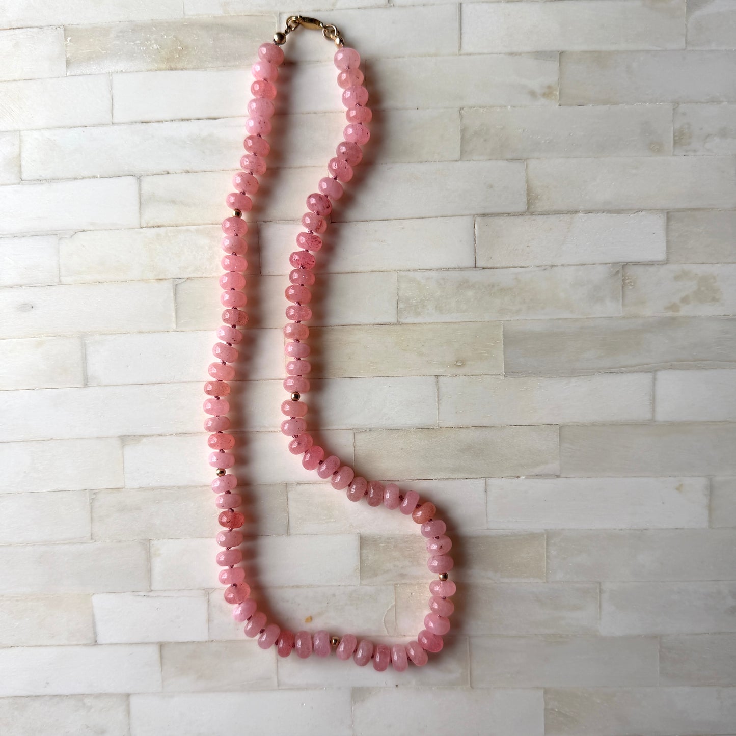 Pink Grapefruit Sorbet - Jade Necklace