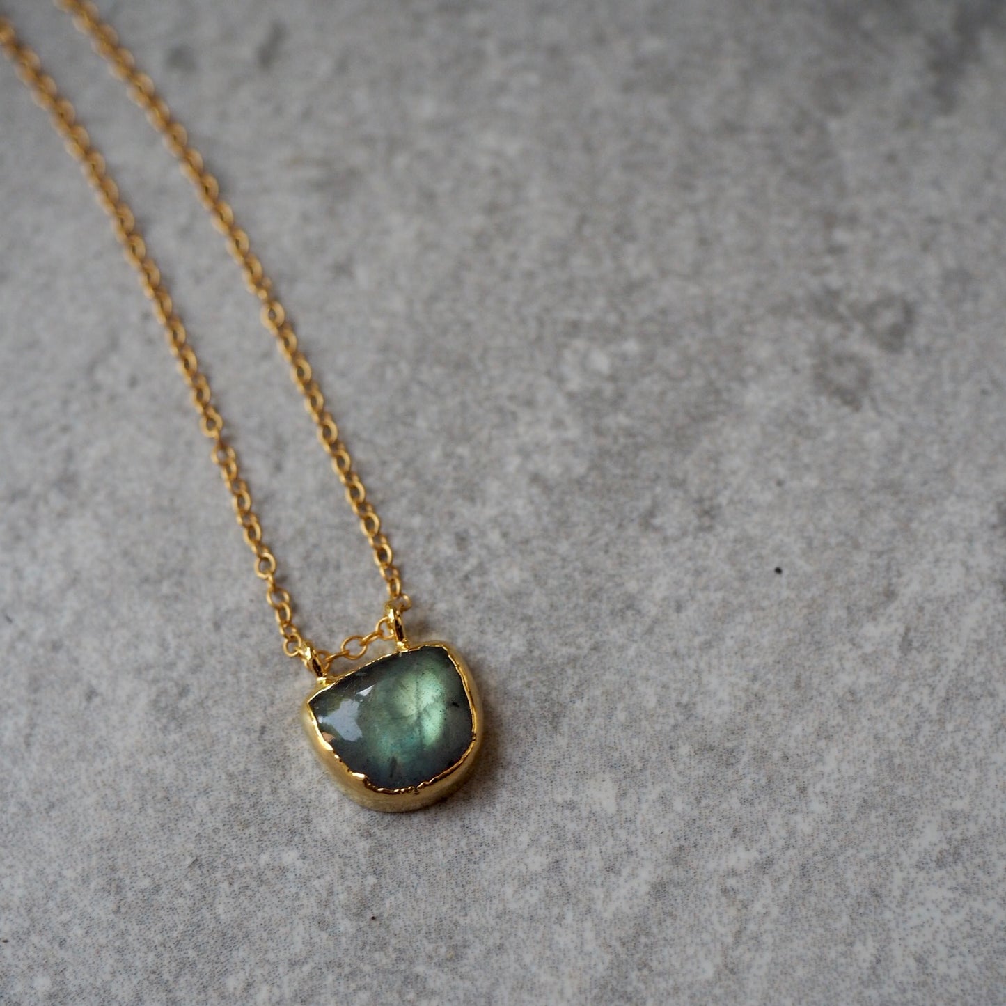 Gold filled necklace with Labradorite pendant by Wallis Designs