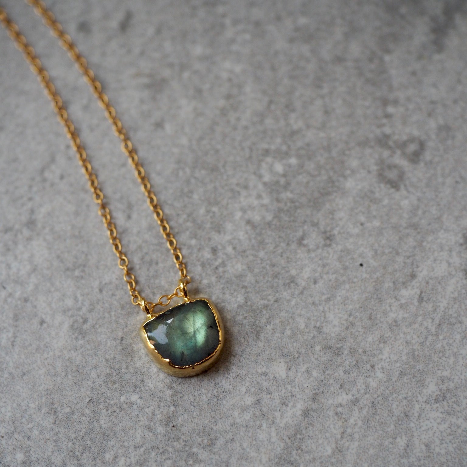 Gold filled necklace with Labradorite pendant by Wallis Designs