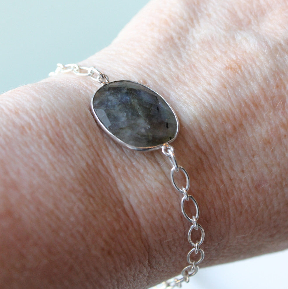 Labradorite Gemstone Bracelet by Wallis Designs