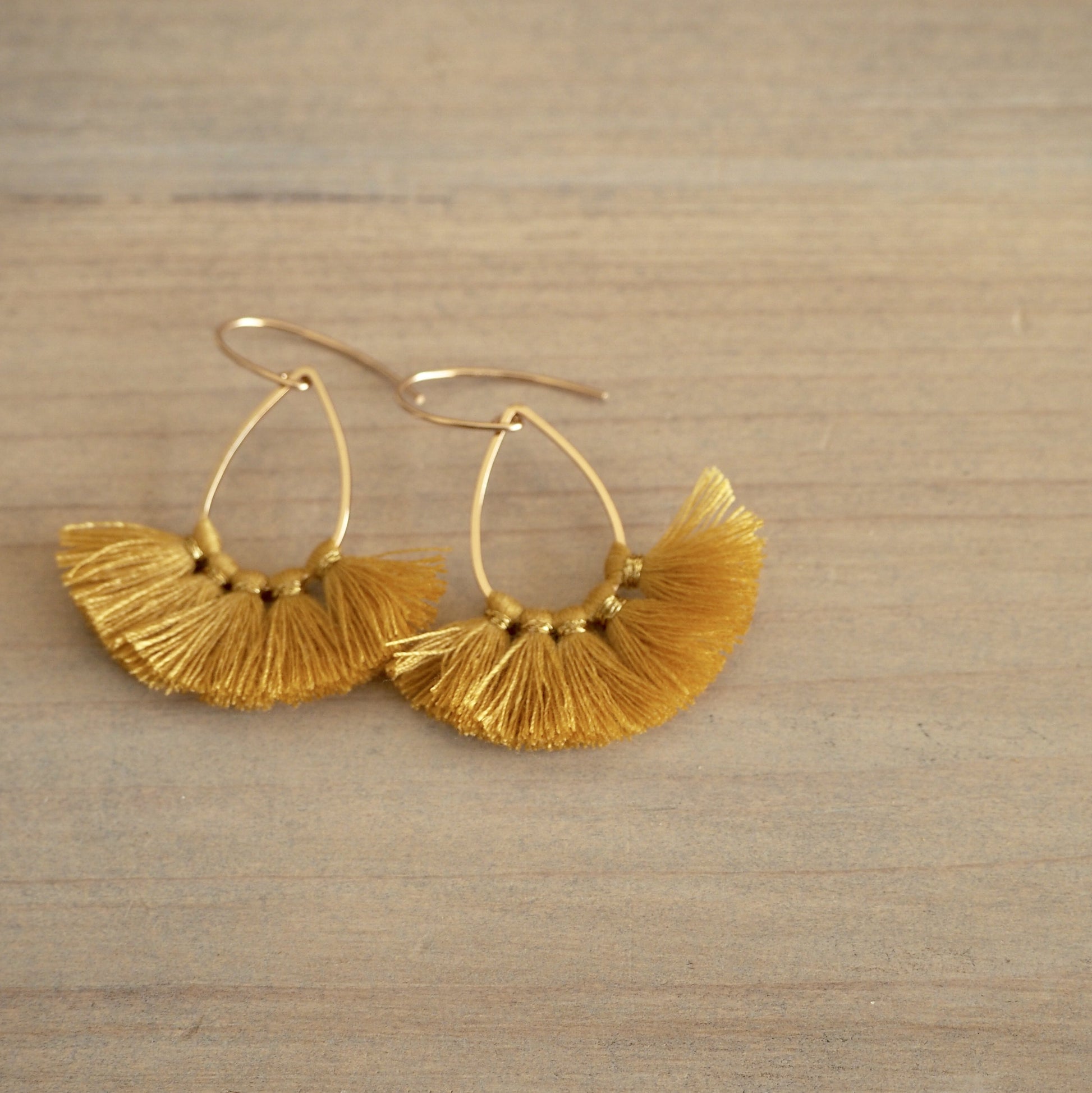 Fun tassel earrings in Gold by Nancy Wallis Designs in Canada
