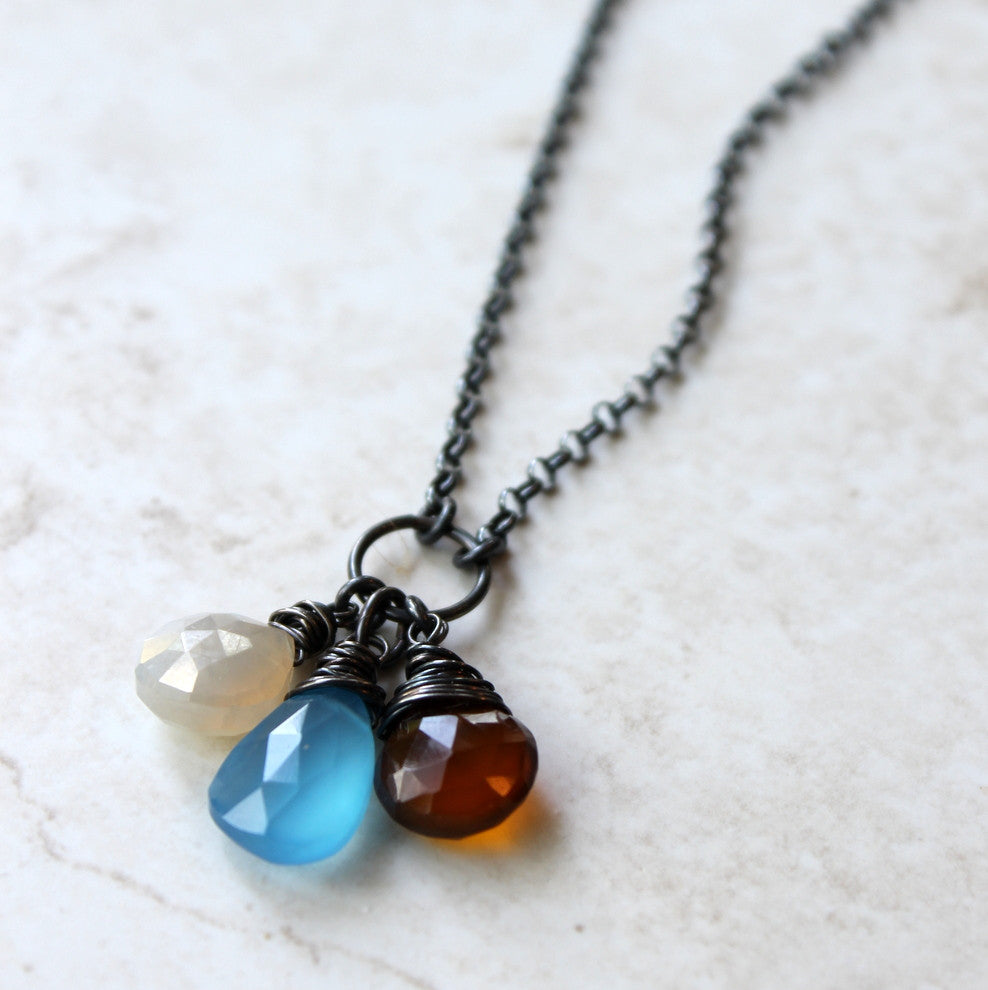 Handmade Long Gemstone Necklace by Wallis Designs