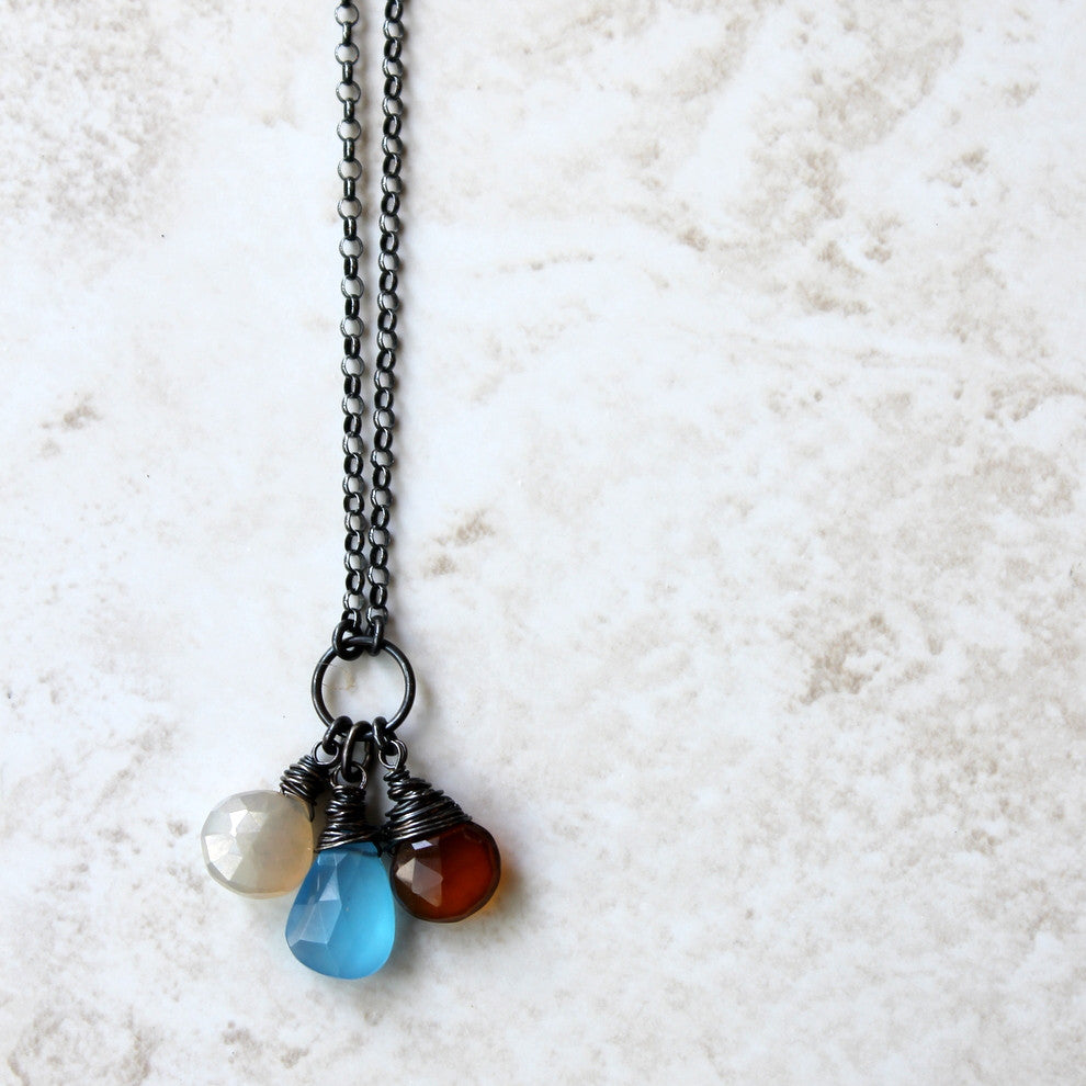 Autumn Gemstone Necklace by Nancy Wallis Designs
