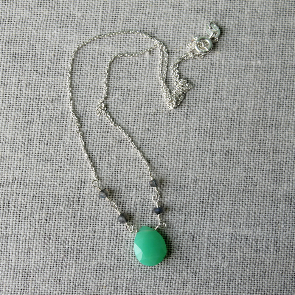 Chrysoprase and Labradorite Necklace