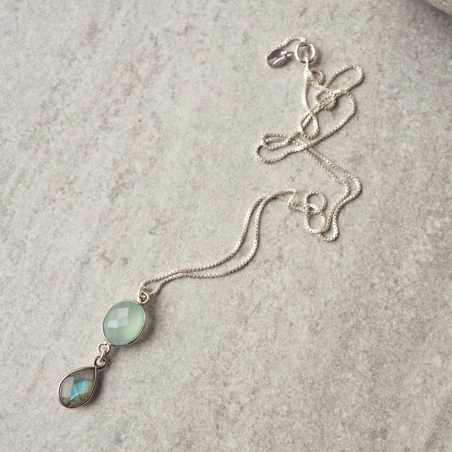 Sterling Silver Gemstone Necklace by Nancy Wallis Designs