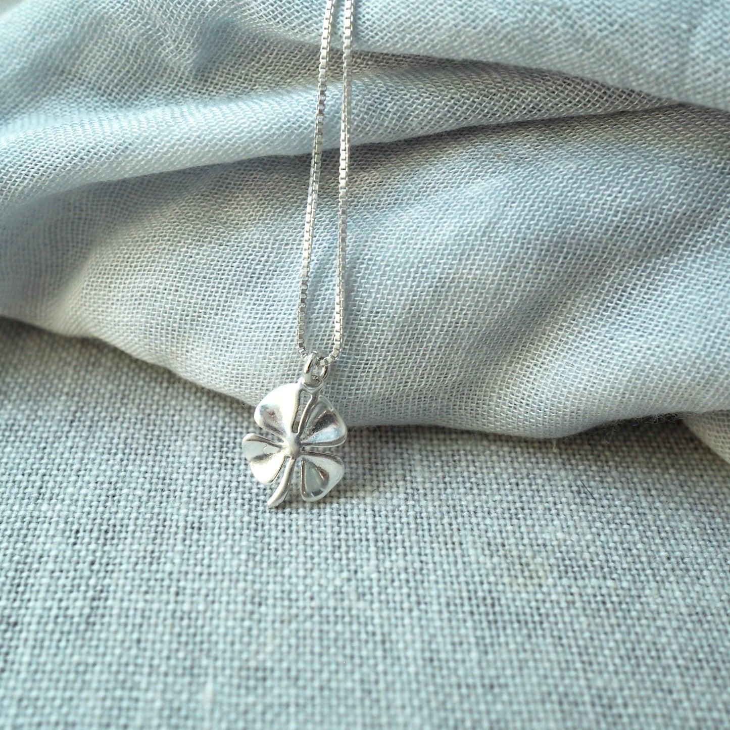 Four Leaf Clover Silver Necklace