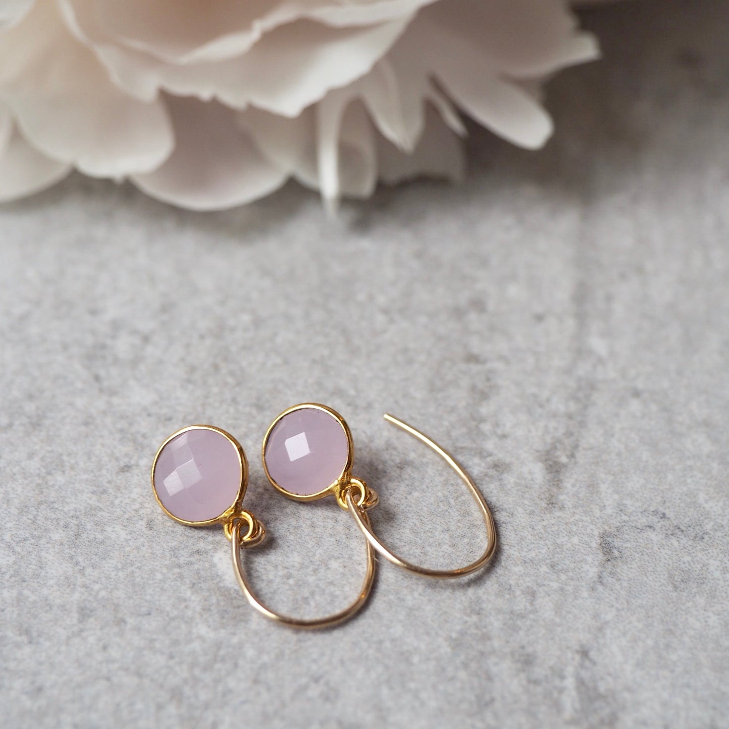 Pink Gemstone Earrings by Nancy Wallis of Wallis Designs