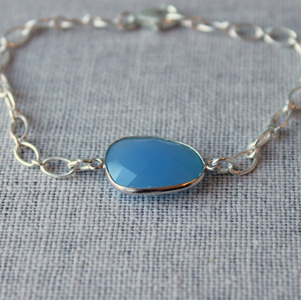 Blue Gemstone Bracelet Handmade in Canada