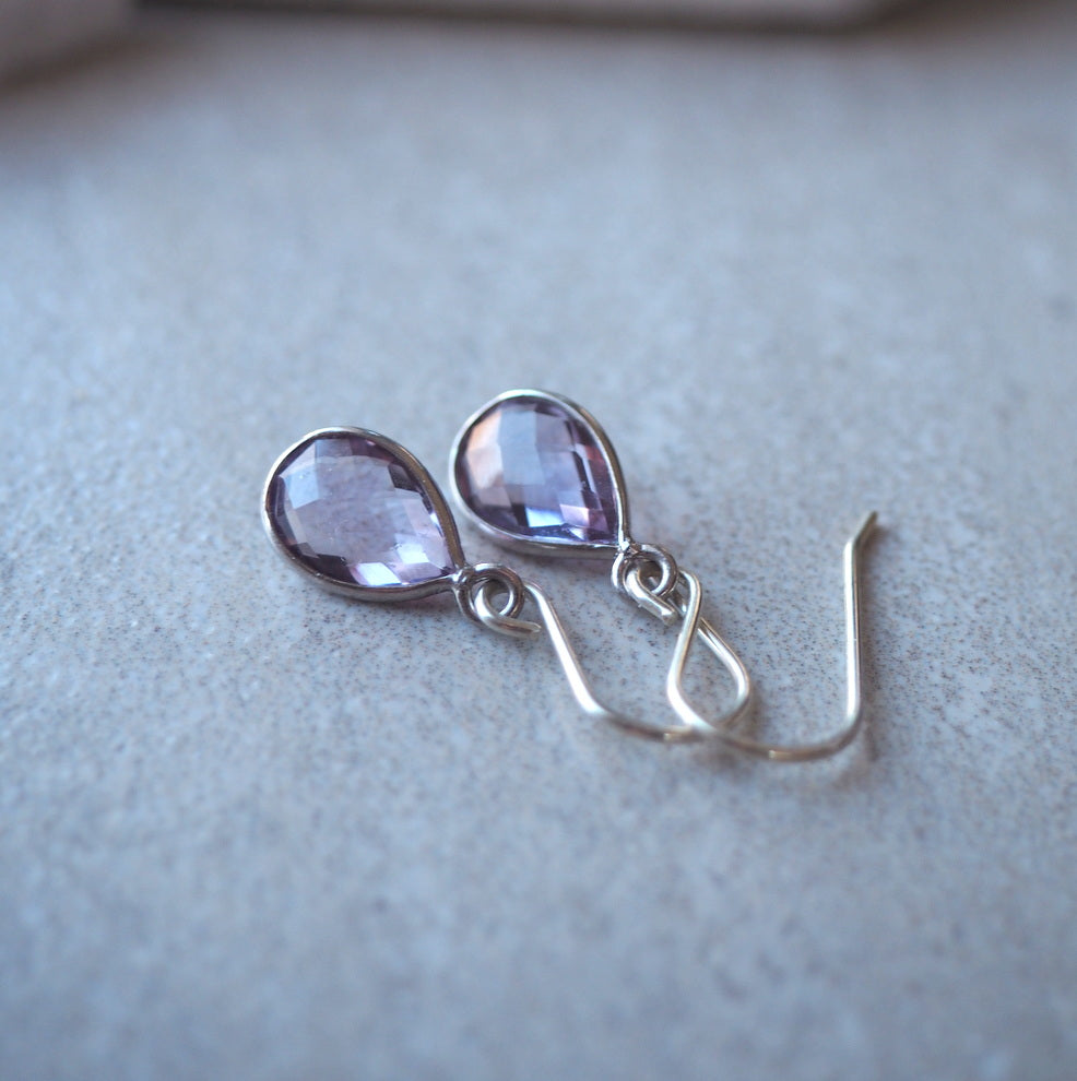 Amethyst Gemstone Earrings by Nancy Wallis Designs