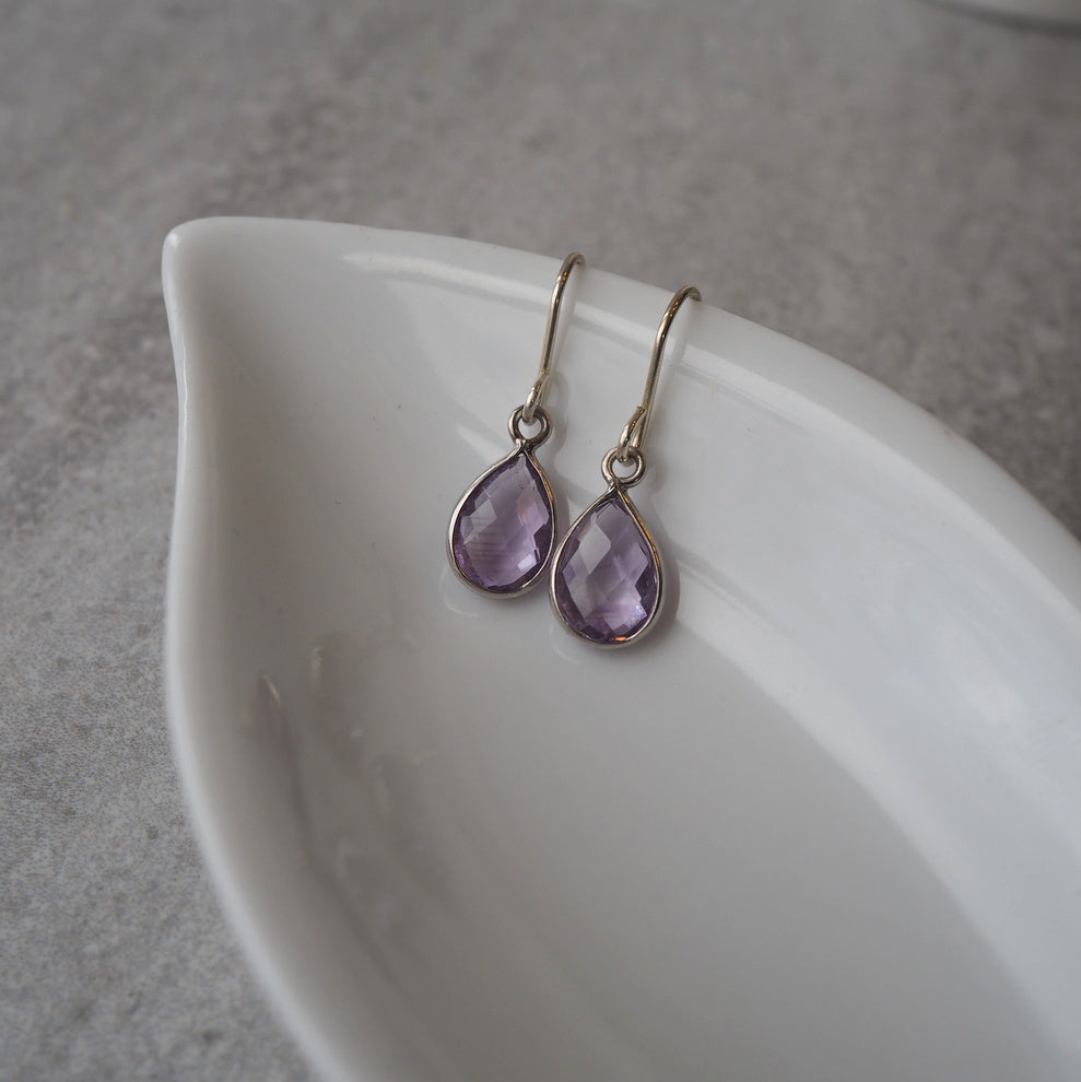 Purple Gemstone Earrings by Nancy Wallis Designs