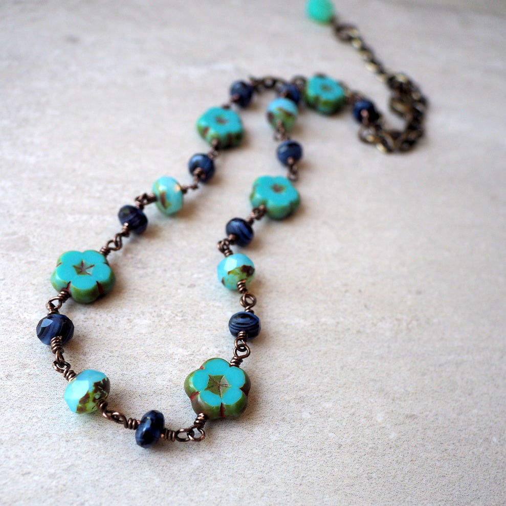 Casual beaded necklace by Wallis Designs in Canada