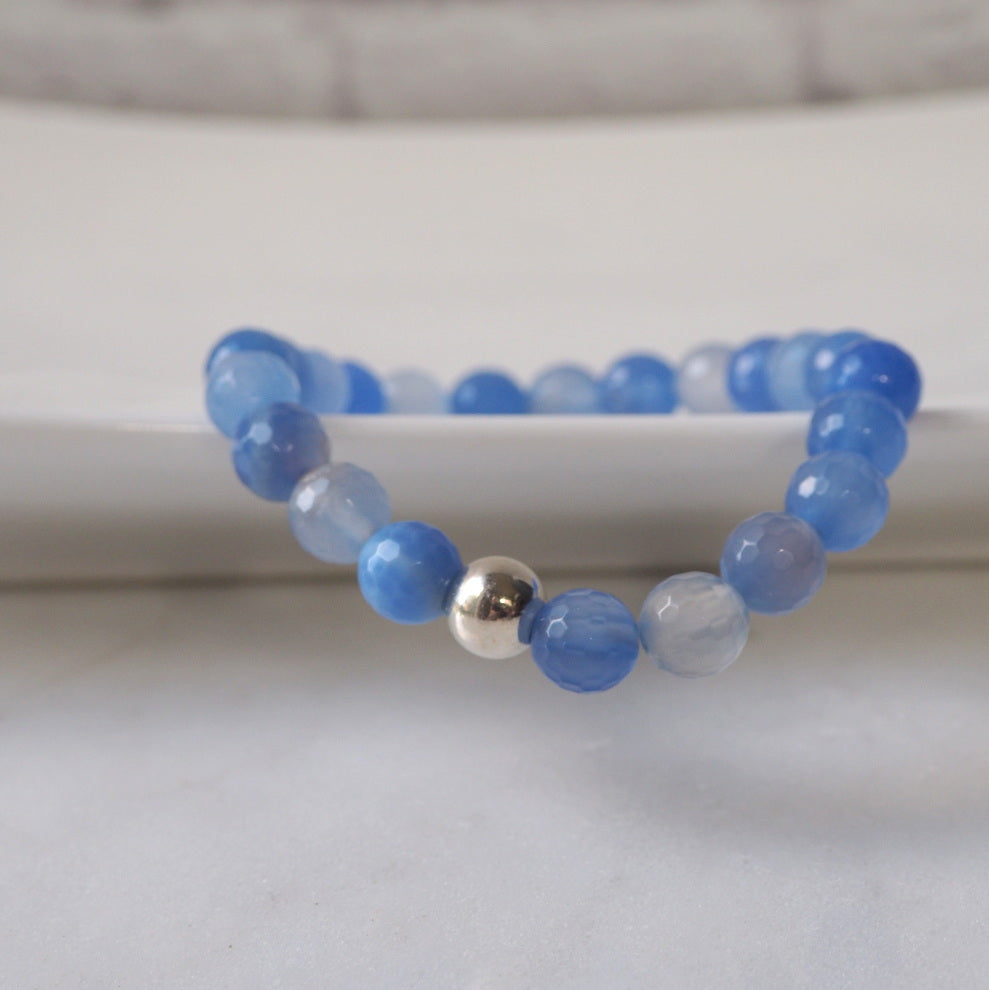 Blue Stone Stacking Bracelet by Wallis Designs