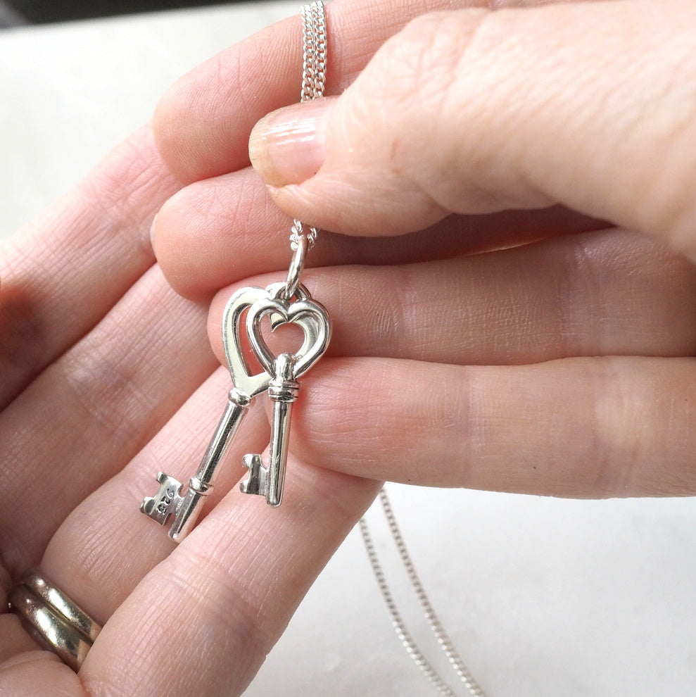 Love Key Pendant with Sterling Silver Chain in Canada