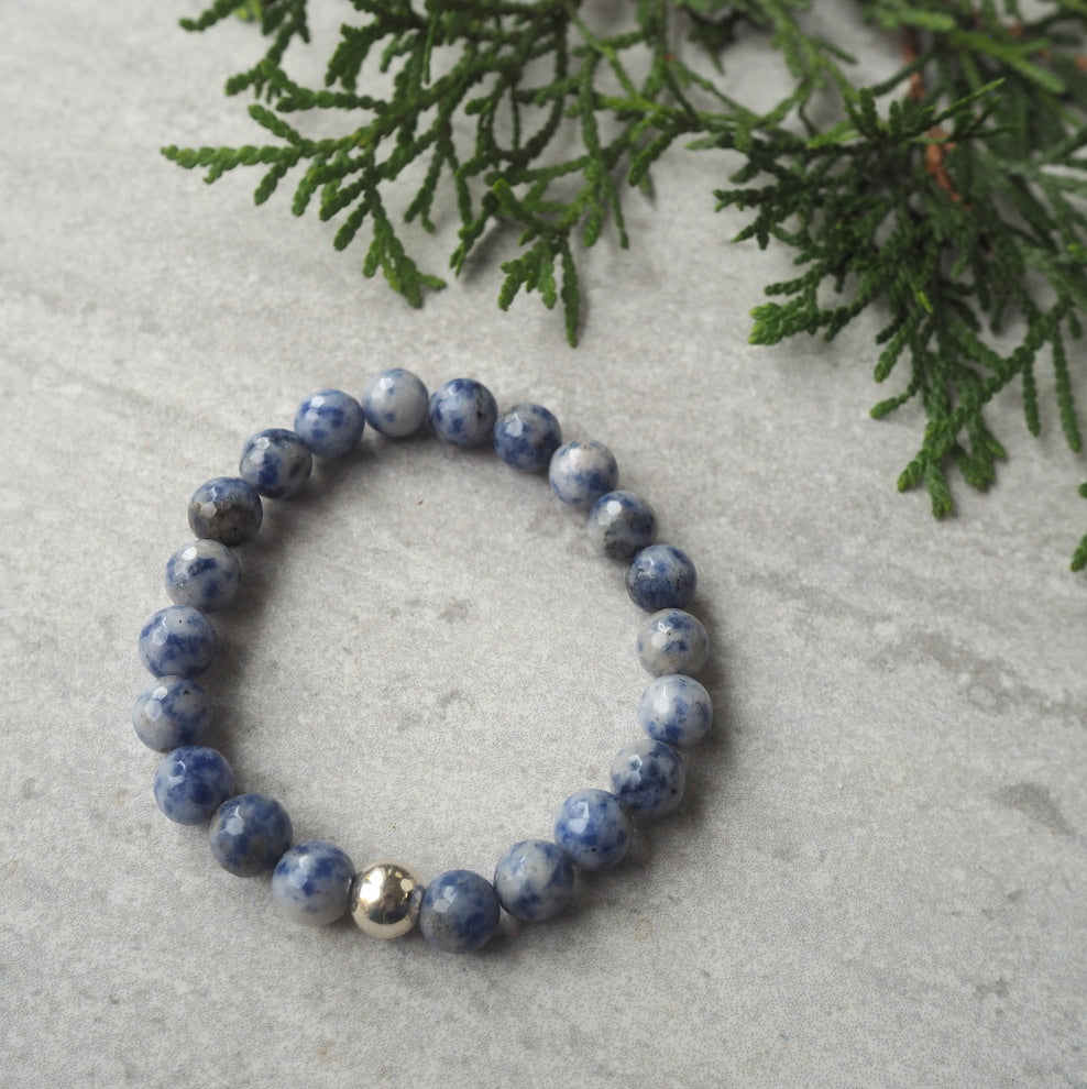 Blue Denim Gemstone Bracelet