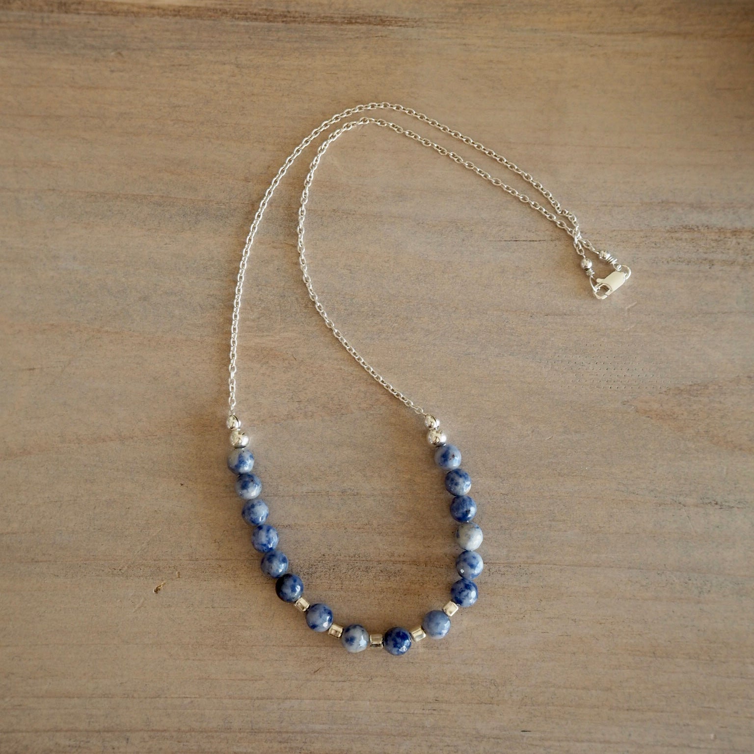 Blue Jasper Gemstone Necklace made in Canada
