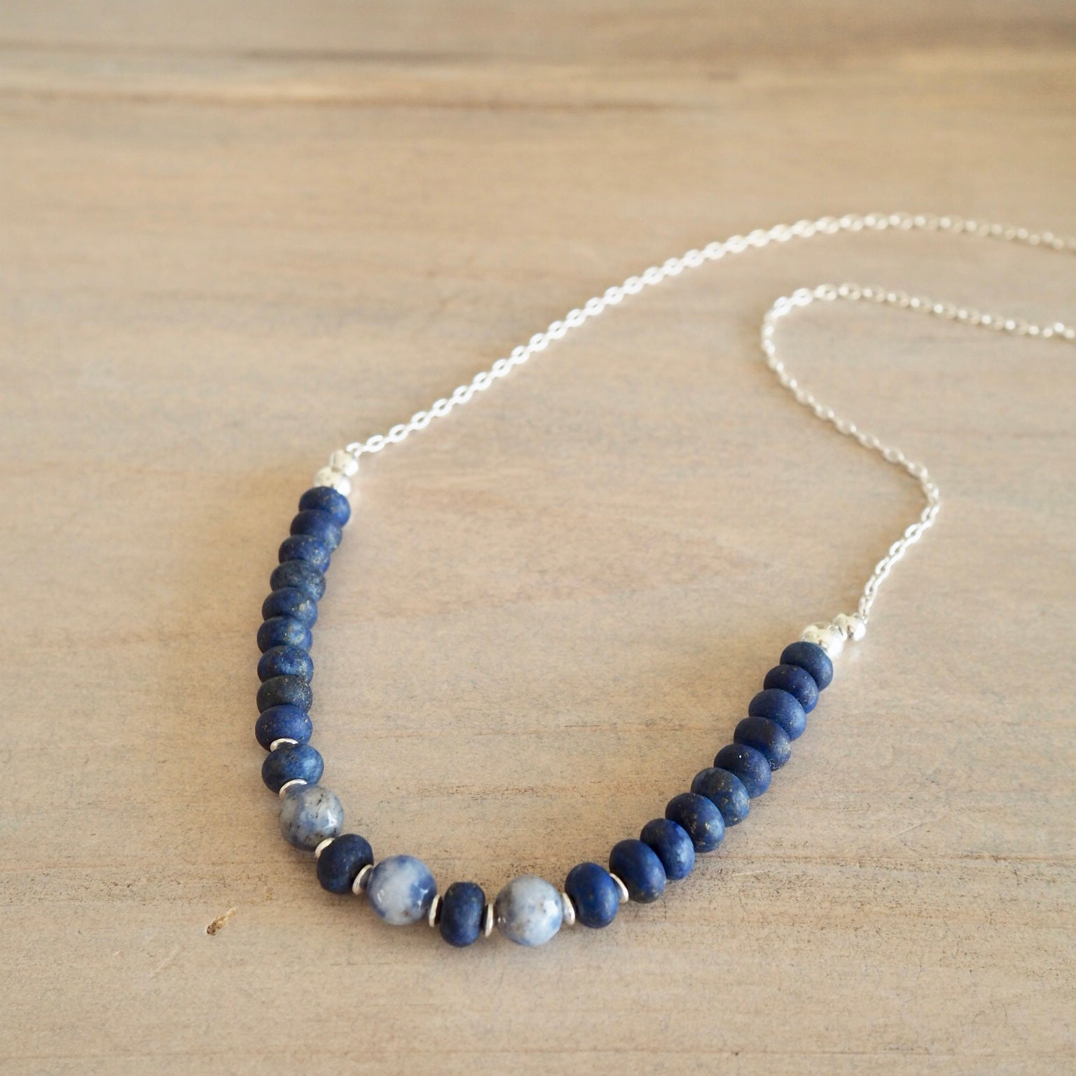 Navy Blue Necklace by Nancy Wallis Designs