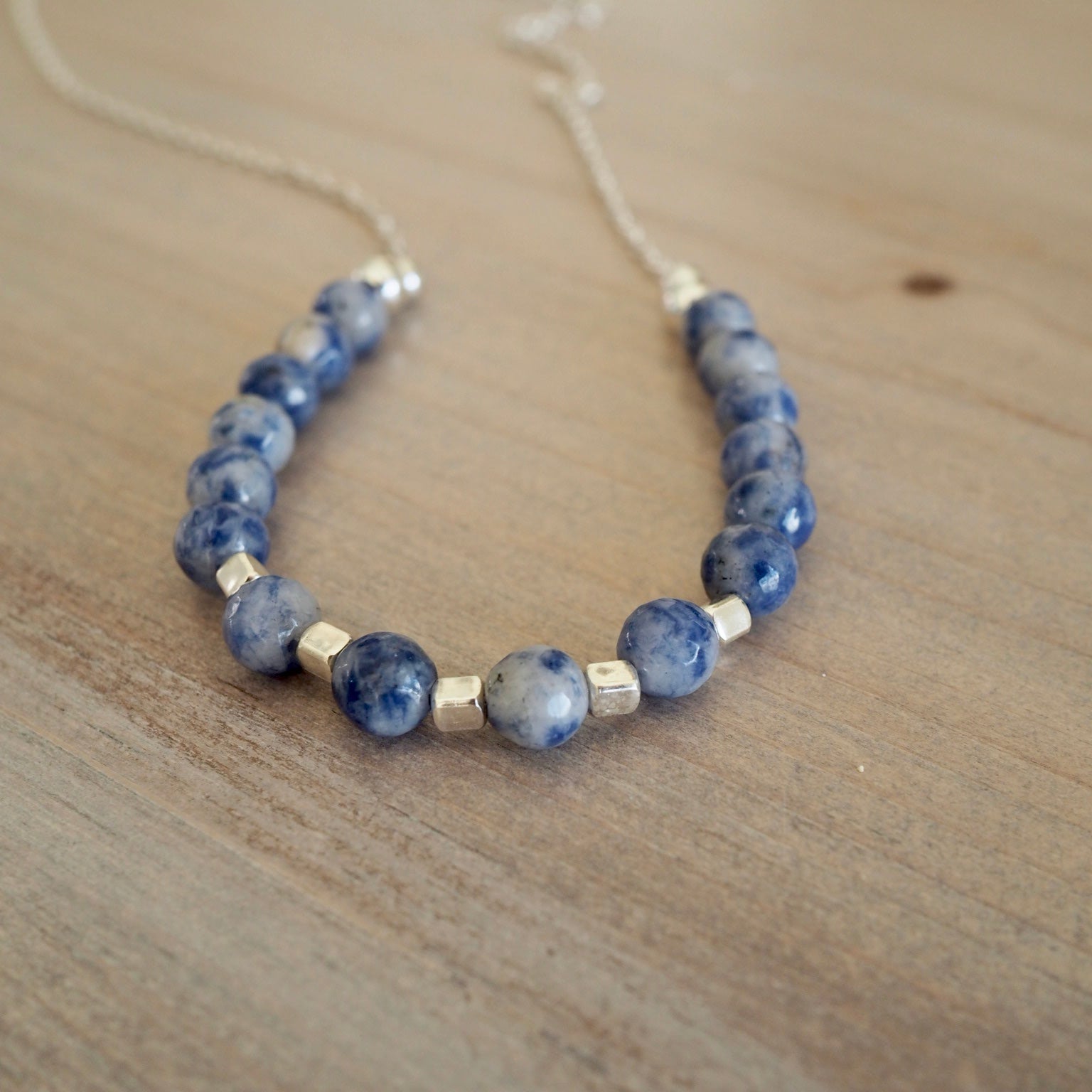 Blue Jasper Summer Necklace by Nancy Wallis Designs