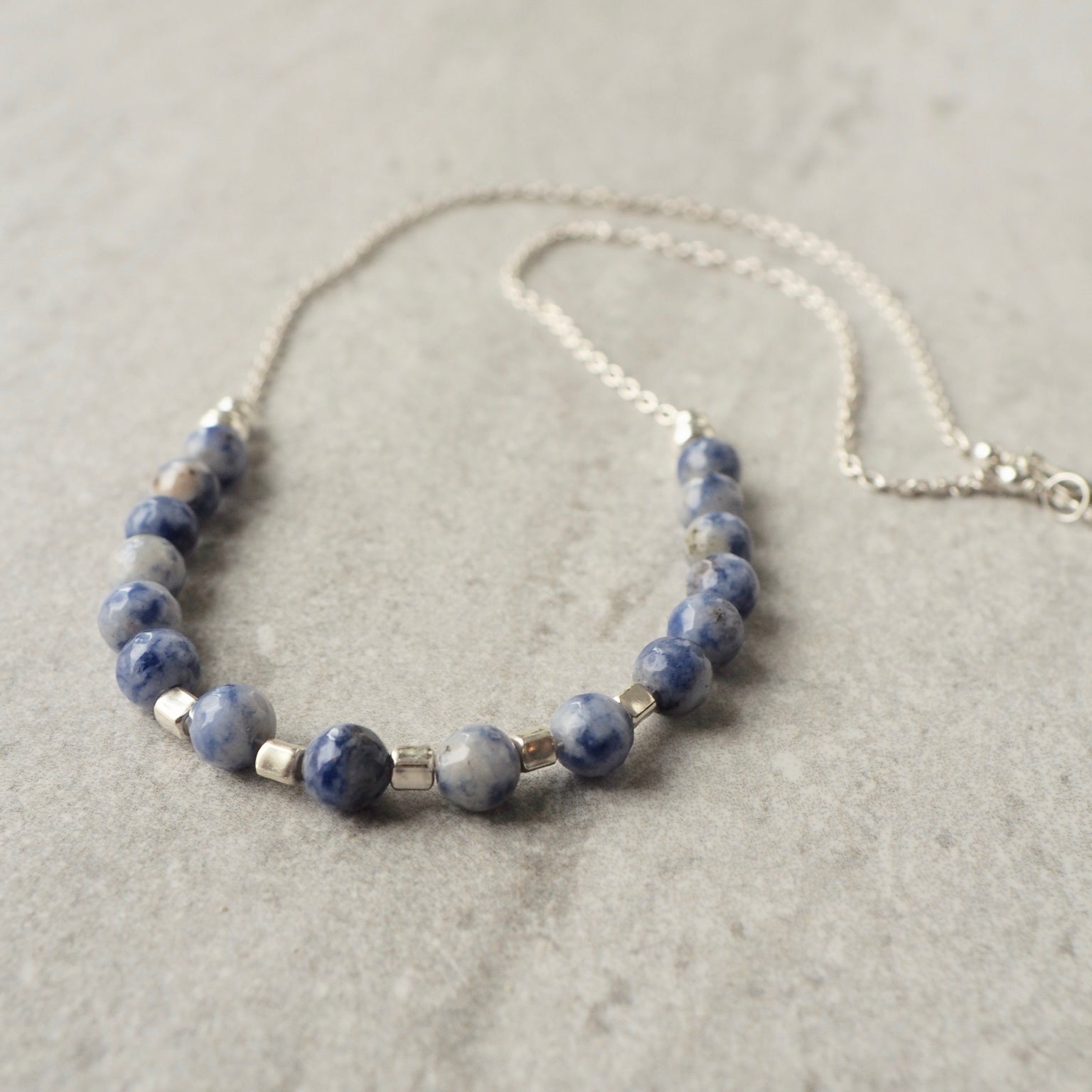 Blue Gemstone Necklace by Nancy Wallis Designs
