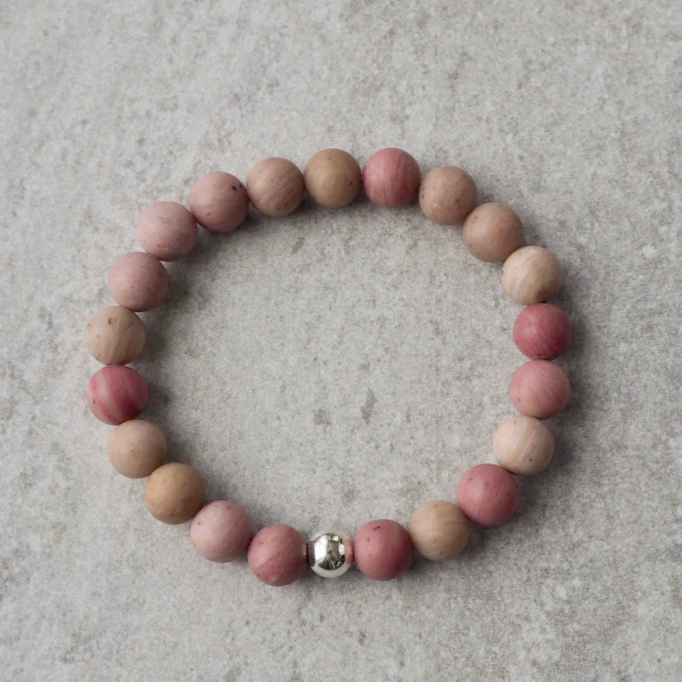 Pink Gemstone Bracelet for Summer by Nancy Wallis Designs