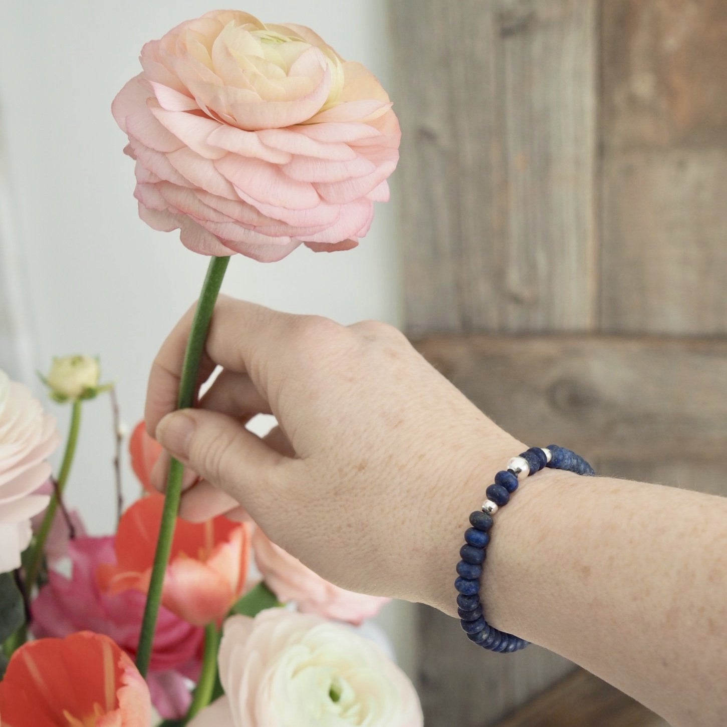 Lapis Lazuli Bracelet by Nancy Wallis Designs in Canada