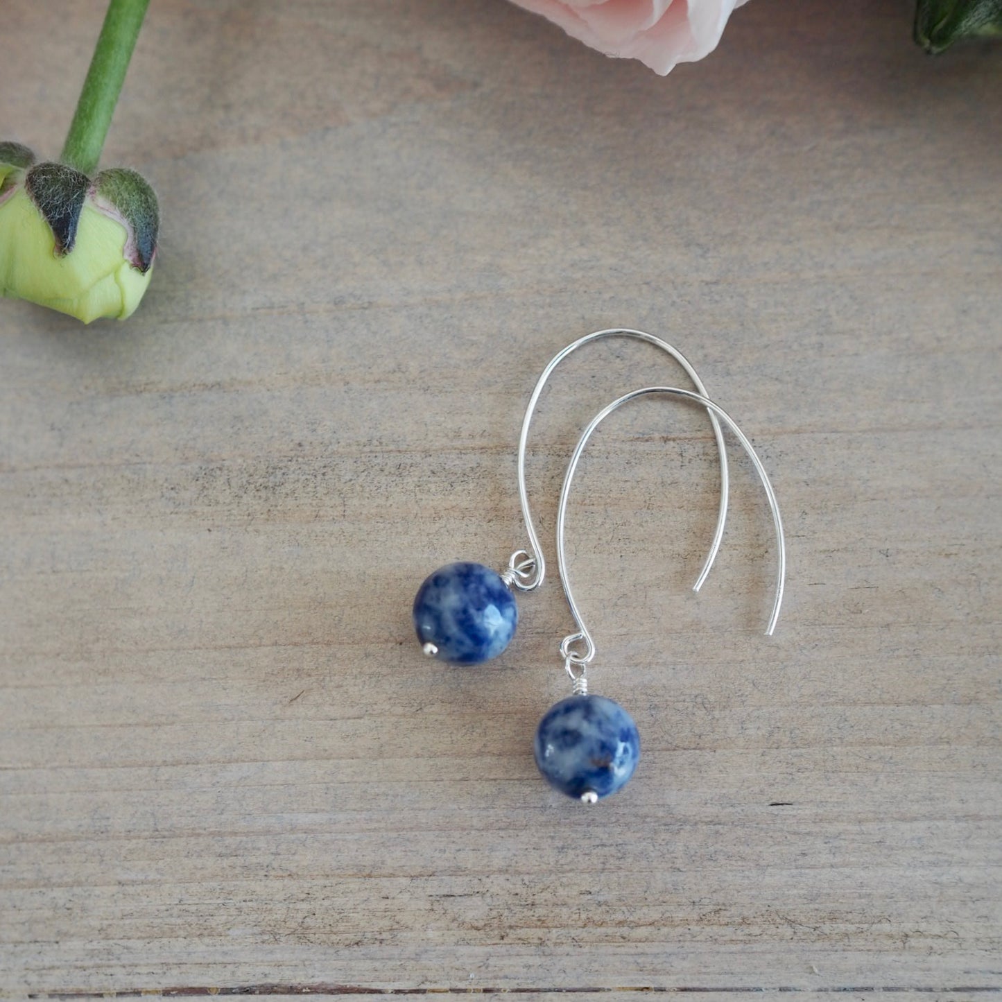 Blue Gemstone Earrings by Nancy Wallis Designs
