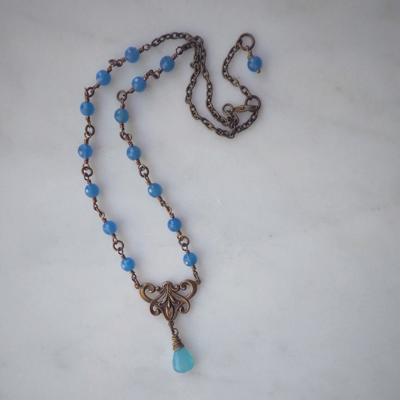 Sea sales stone necklace