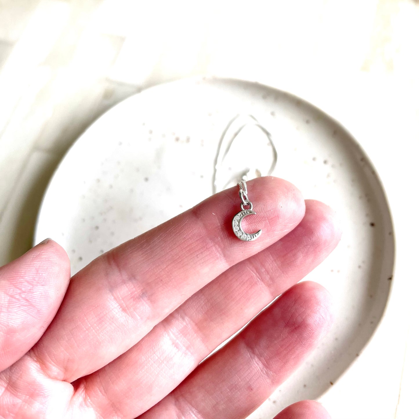 Tiny Moon Necklace